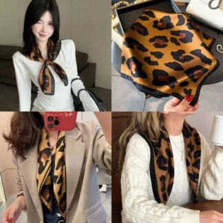 🐆 ผ้าพันคอลายเสือ✨ เนื้อผ้านุ่มลื่น📦 ยกโหล 12 ผืน